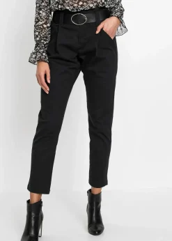 Damen bonprix Hosen|Bundfaltenhose aus Baumwolle