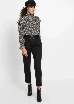 Damen bonprix Hosen|Bundfaltenhose aus Baumwolle