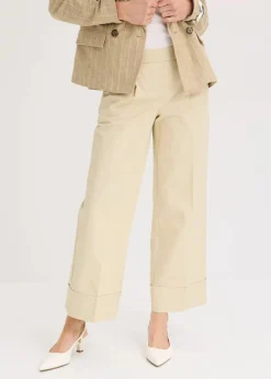 Damen bonprix Bekleidung·Kleider|Hosen|Bundfaltenhose aus Baumwollstretch