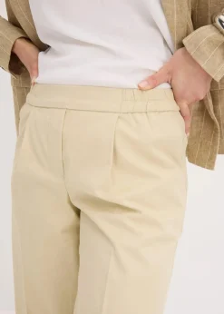 Damen bonprix Bekleidung·Kleider|Hosen|Bundfaltenhose aus Baumwollstretch