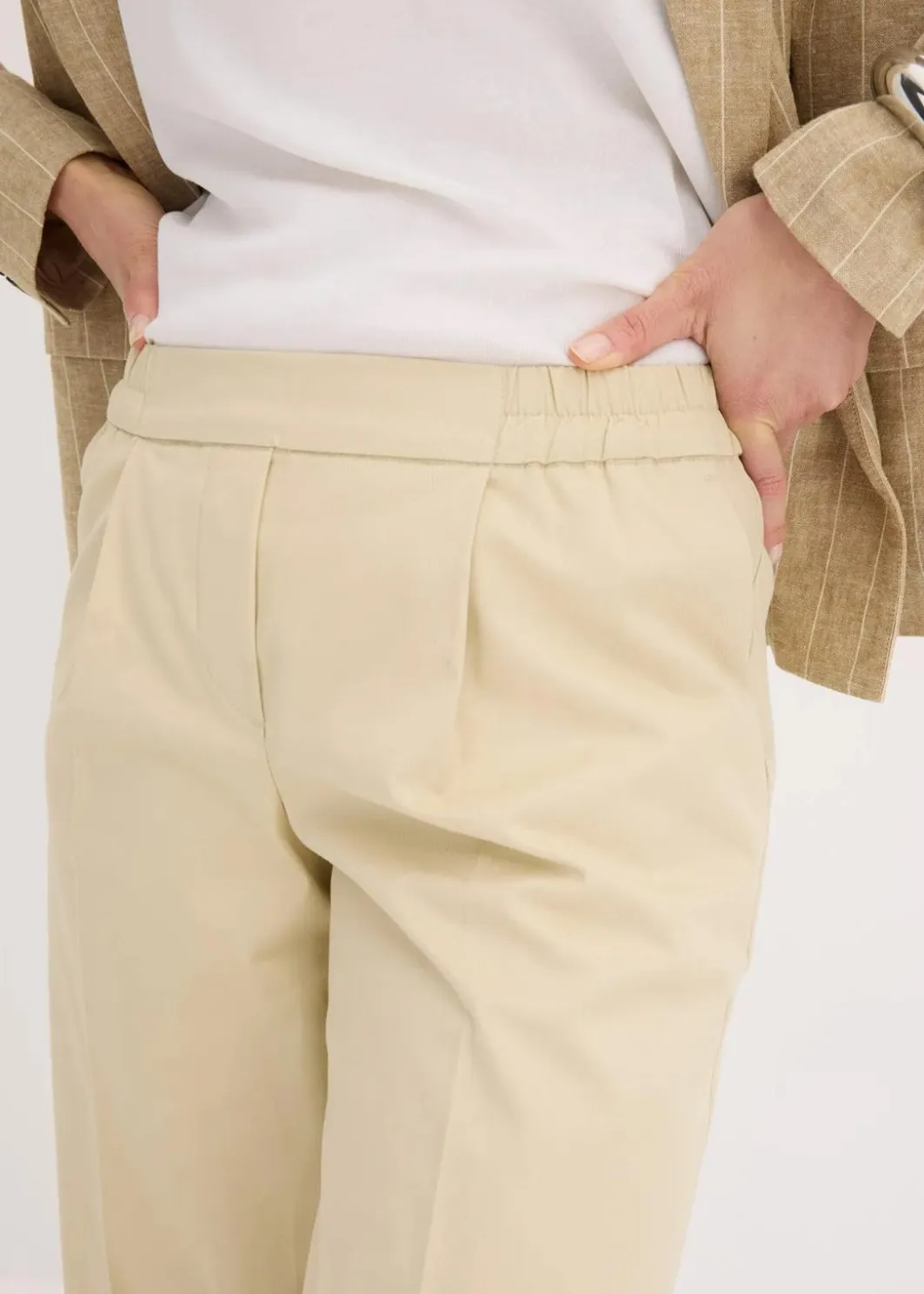 Damen bonprix Bekleidung·Kleider|Hosen|Bundfaltenhose aus Baumwollstretch