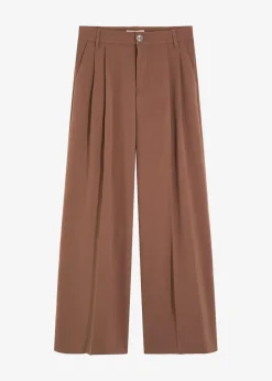 Damen bonprix Bekleidung·Kleider|Hosen|Bundfaltenhose aus fließendem Viskose-Mix