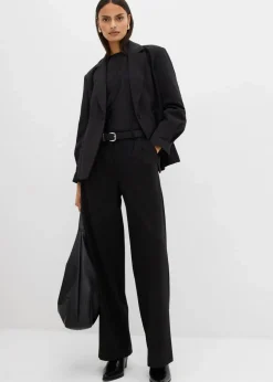Damen bonprix Hosen|Bekleidung·Kleider|Bundfaltenhose aus Viskose-Mix