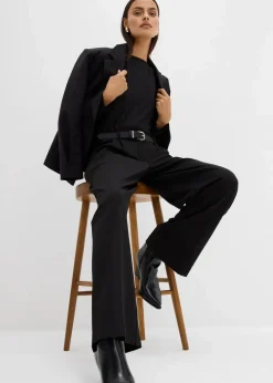 Damen bonprix Hosen|Bekleidung·Kleider|Bundfaltenhose aus Viskose-Mix
