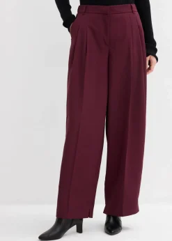 Damen bonprix Bekleidung·Kleider|Hosen|Bundfaltenhose mit Bequembund und Schlitz