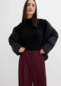 Damen bonprix Bekleidung·Kleider|Hosen|Bundfaltenhose mit Bequembund und Schlitz