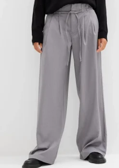 Hot Bundfaltenhose mit Bindeband Damen Nachhaltigere Materialien|Hosen