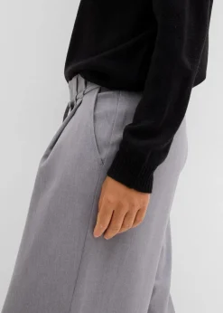 Hot Bundfaltenhose mit Bindeband Damen Nachhaltigere Materialien|Hosen