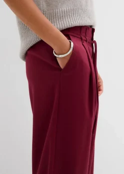 Damen bonprix Bekleidung·Kleider|Hosen|Bundfaltenhose mit Bindeband