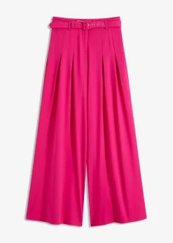 Discount Bundfaltenhose mit Gürtel (2tlg-Set) Damen Bekleidung·Kleider|Hosen