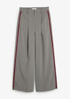 Damen bonprix Bekleidung·Kleider|Hosen|Bundfaltenhose mit Kontraststreifen