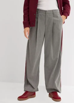 Damen bonprix Bekleidung·Kleider|Hosen|Bundfaltenhose mit Kontraststreifen