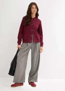 Damen bonprix Bekleidung·Kleider|Hosen|Bundfaltenhose mit Kontraststreifen