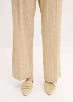 Hot Bundfaltenhose mit Leinenanteil Damen Bekleidung·Kleider|Hosen