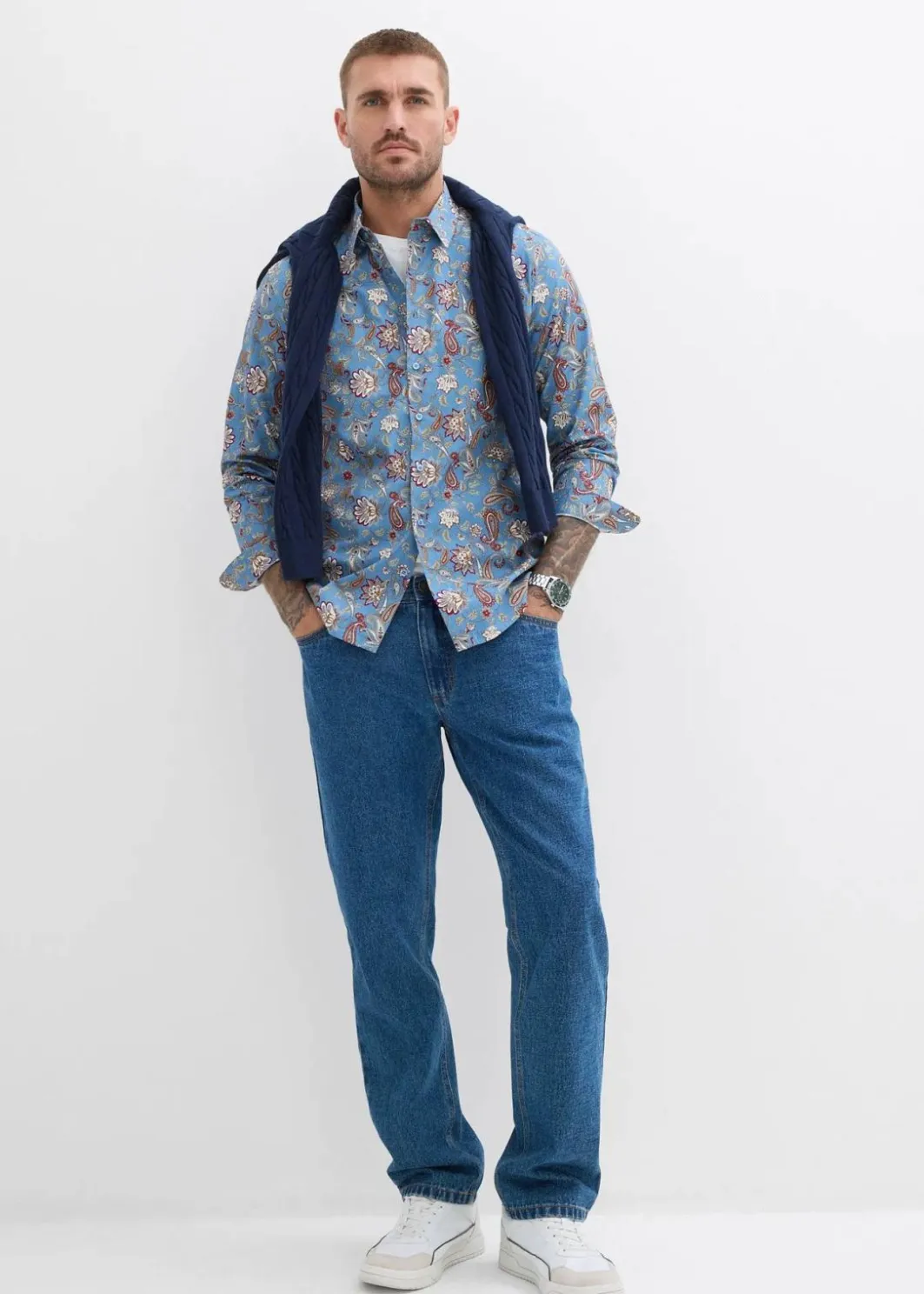Herren bonprix Hemden|Große Größen|Business-Hemd aus reiner Baumwolle, Slim Fit