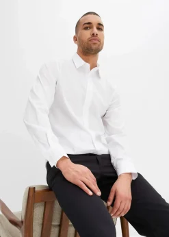 Herren bonprix Hemden|Große Größen|Business-Hemd mit Stretch, Slim Fit