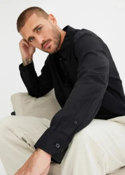 Herren bonprix Hemden|Große Größen|Business-Hemd mit Stretch, Regular Fit