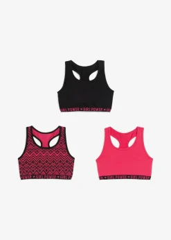 Kinder bonprix Mehrfachpacks|Mädchen·Unterwäsche|Bustier aus weicher Bio-Baumwolle (3er Pack)