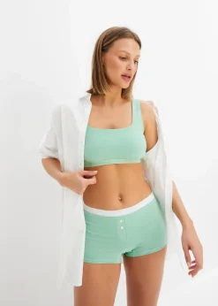 Damen bonprix Sportbekleidung|Nachhaltigere Materialien|Bustier mit Bio-Baumwolle ​(3er Pack)