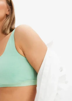 Damen bonprix Sportbekleidung|Nachhaltigere Materialien|Bustier mit Bio-Baumwolle ​(3er Pack)