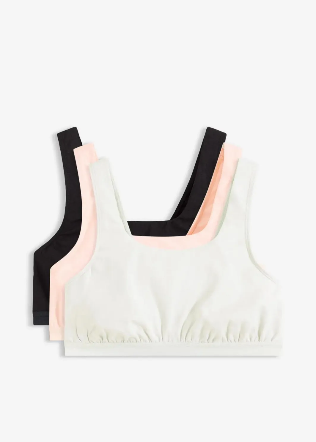Damen bonprix Wäsche·Baumwollunterwäsche|Nachhaltigere Materialien|Bustier mit Bio-Baumwolle (3er Pack)