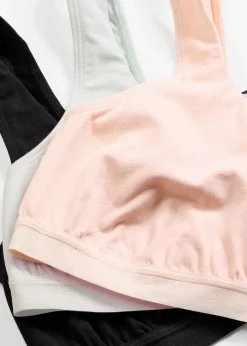 Damen bonprix Wäsche·Baumwollunterwäsche|Nachhaltigere Materialien|Bustier mit Bio-Baumwolle (3er Pack)