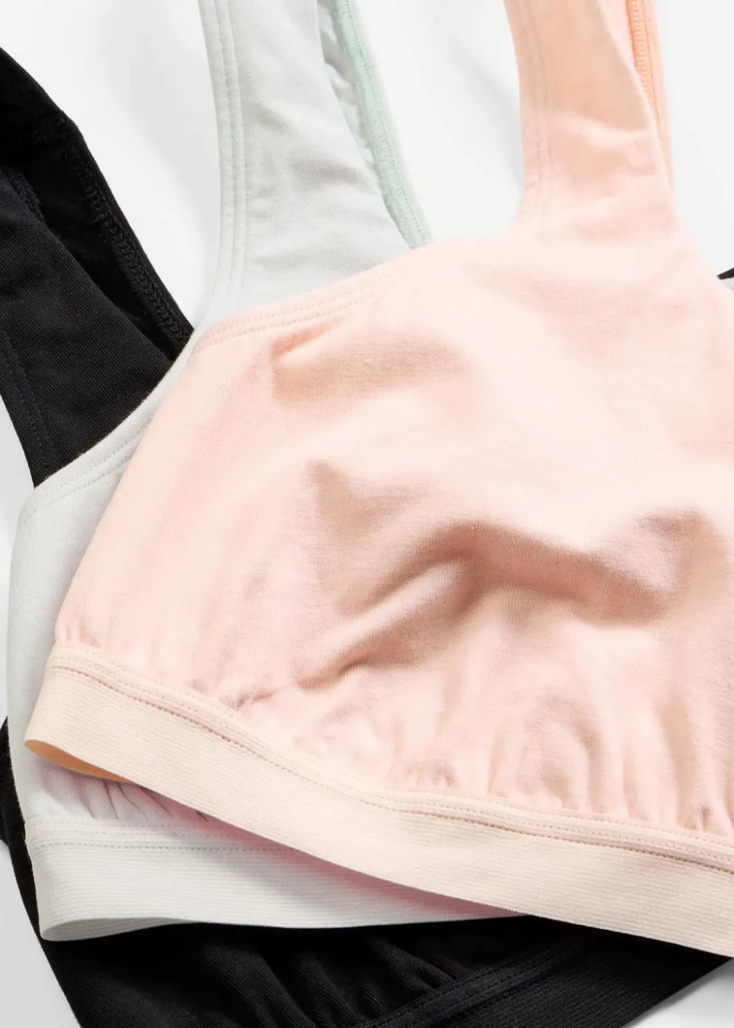 Damen bonprix Wäsche·Baumwollunterwäsche|Nachhaltigere Materialien|Bustier mit Bio-Baumwolle (3er Pack)