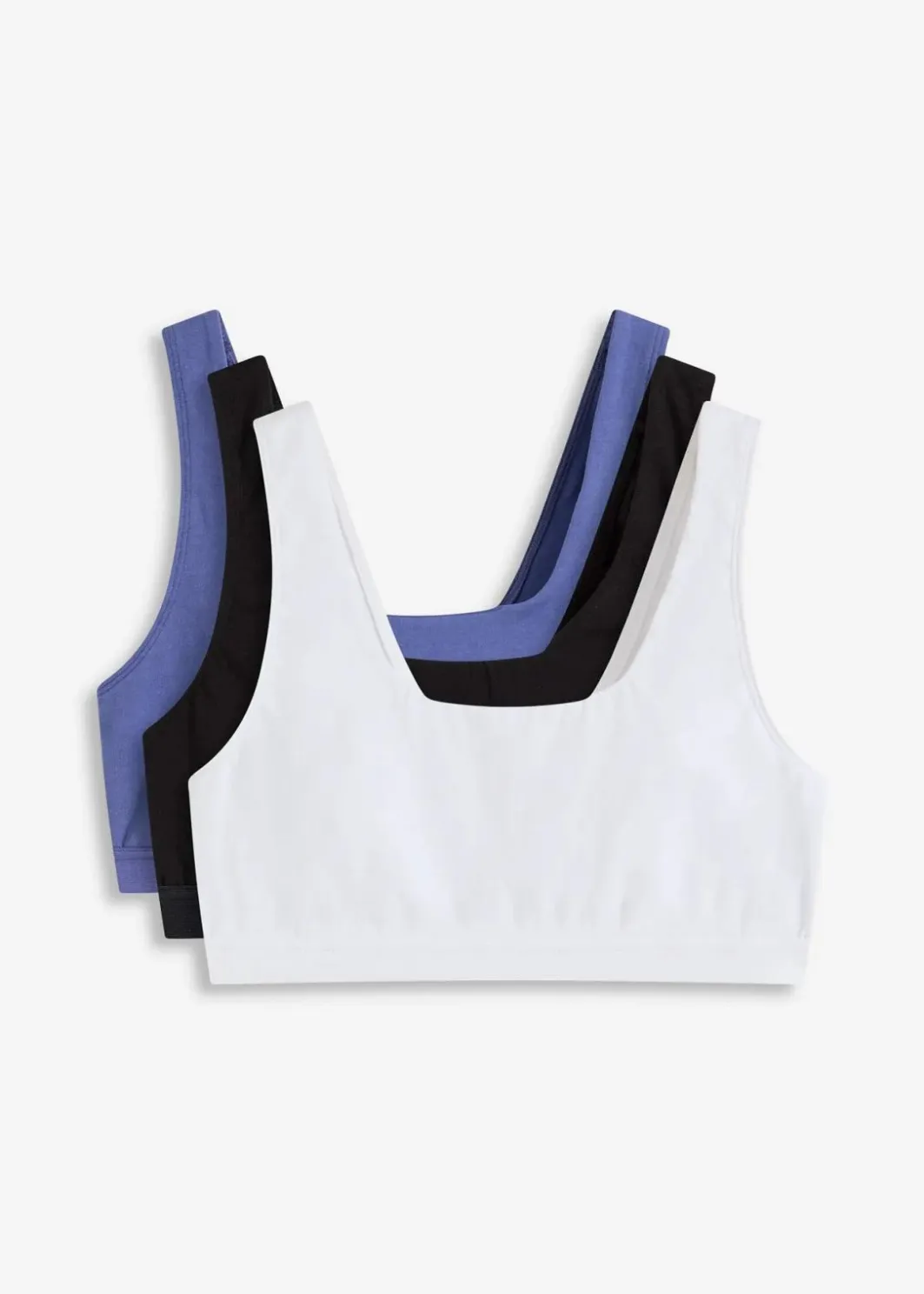 New Bustier mit Bio-Baumwolle (3er Pack) Damen Sportbekleidung|Nachhaltigere Materialien