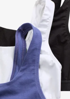 New Bustier mit Bio-Baumwolle (3er Pack) Damen Sportbekleidung|Nachhaltigere Materialien