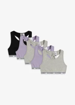 Kinder bonprix Mehrfachpacks|Mädchen·Unterwäsche|Bustier mit weicher Baumwolle (5er Pack)