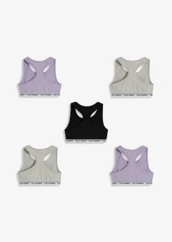 Kinder bonprix Mehrfachpacks|Mädchen·Unterwäsche|Bustier mit weicher Baumwolle (5er Pack)