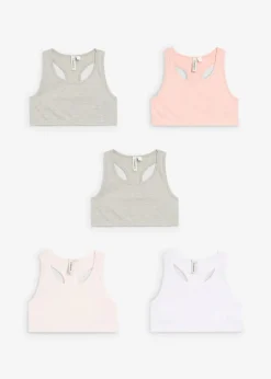 Kinder bonprix Mehrfachpacks|Mädchen·Unterwäsche|Bustier mit weicher Baumwolle (5er Pack)