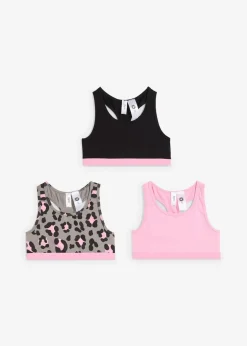 Outlet Bustier mit weicher Bio-Baumwolle (3er Pack) Kinder Mehrfachpacks|Mädchen·Unterwäsche