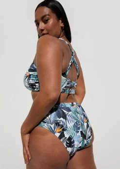 Damen bonprix Nachhaltigere Materialien|Sport Bademode|Bustier-Bikini mit gekreuzten Trägern (2-tlg.Set)