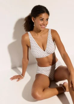 Online Bustier-Bikinioberteil mit V-Ausschnitt Damen Mix & Match|Bikinis