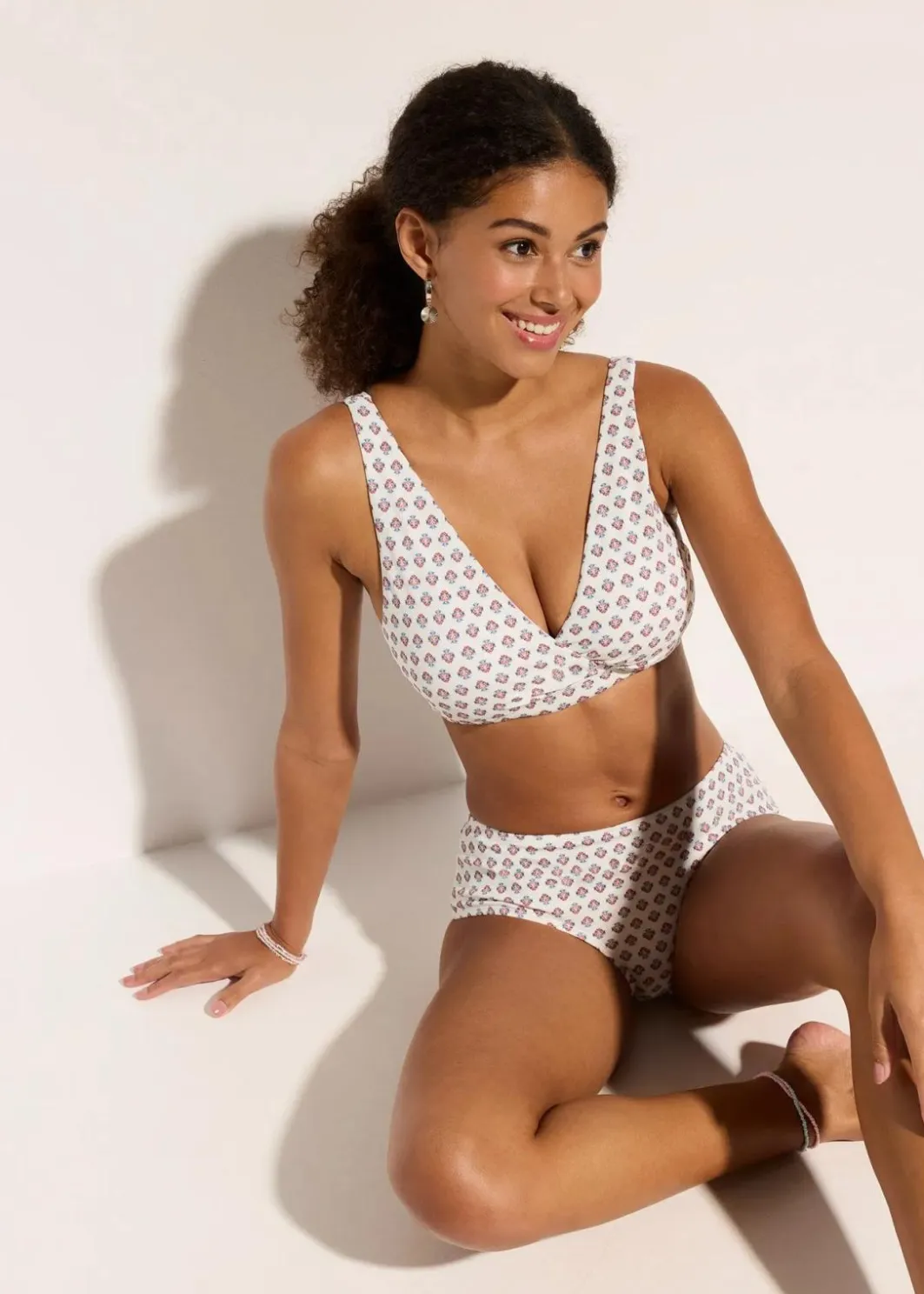 Online Bustier-Bikinioberteil mit V-Ausschnitt Damen Mix & Match|Bikinis