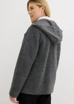 New Cabanjacke aus kuscheligem Bouclé Damen Jacken & Mäntel|Bekleidung·Hosen