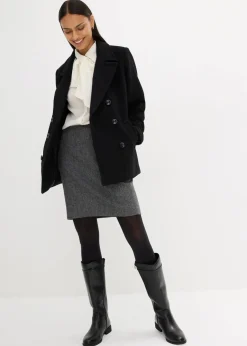 Damen bonprix Bekleidung·Hosen|Nachhaltigere Materialien|Cabanjacke aus Wolle