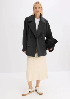 Damen bonprix Jacken & Mäntel|Bekleidung·Hosen|Cabanjacke in Wolloptik