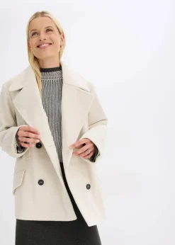 Damen bonprix Bekleidung·Hosen|Jacken & Mäntel|Cabanjacke in Wolloptik