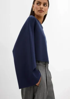 Cape-Langarmshirt Damen Shirts & Tops