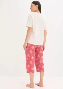 Capri Pyjama aus reiner Bio-Baumwolle Damen Nachhaltigere Materialien|Nachtwäsche