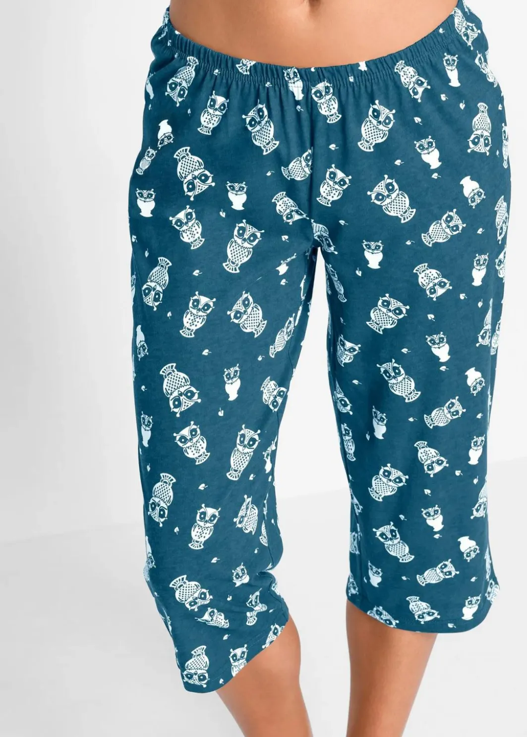 Damen bonprix Nachtwäsche|Wäsche·Nachtwäsche|Capri Pyjama mit kurzen Ärmeln