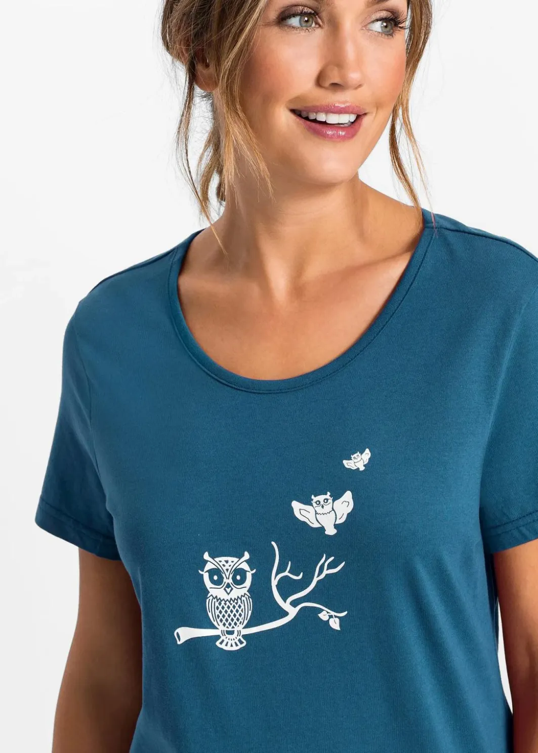 Damen bonprix Nachtwäsche|Wäsche·Nachtwäsche|Capri Pyjama mit kurzen Ärmeln