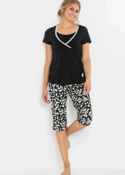 Outlet Capri Still Pyjama mit Bio-Baumwolle Damen Wäsche·Still- & Umstandswäsche|Wäsche·Nachtwäsche