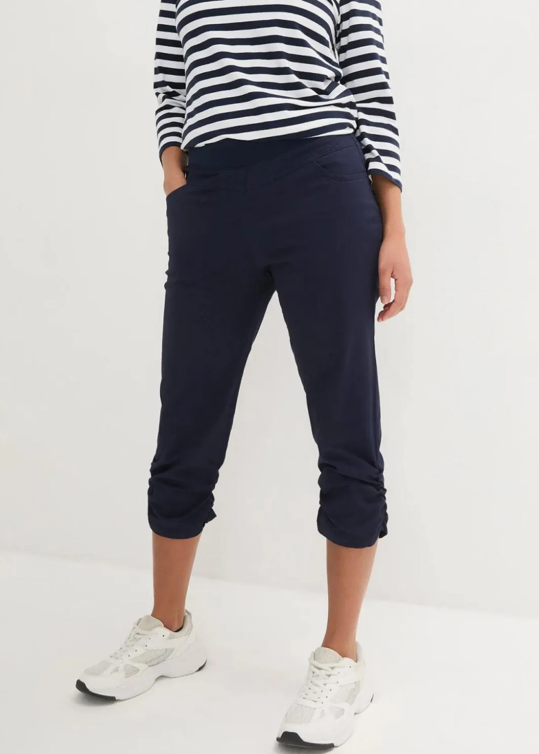 Online Capri-Hose aus Baumwoll-Mix Damen Hosen|Bekleidung·Kleider