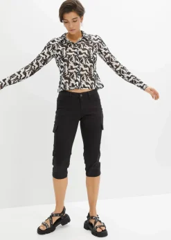 Best Capri-Hose aus elastischem Baumwoll-Mix Damen Hosen
