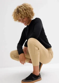 Capri-Hose aus softem Material Damen Bekleidung·Kleider|Hosen