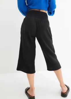 Damen bonprix Bekleidung·Kleider|Hosen|Capri-Hose aus softem Musselin