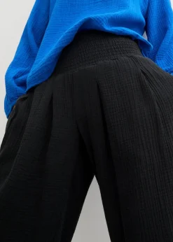 Damen bonprix Bekleidung·Kleider|Hosen|Capri-Hose aus softem Musselin